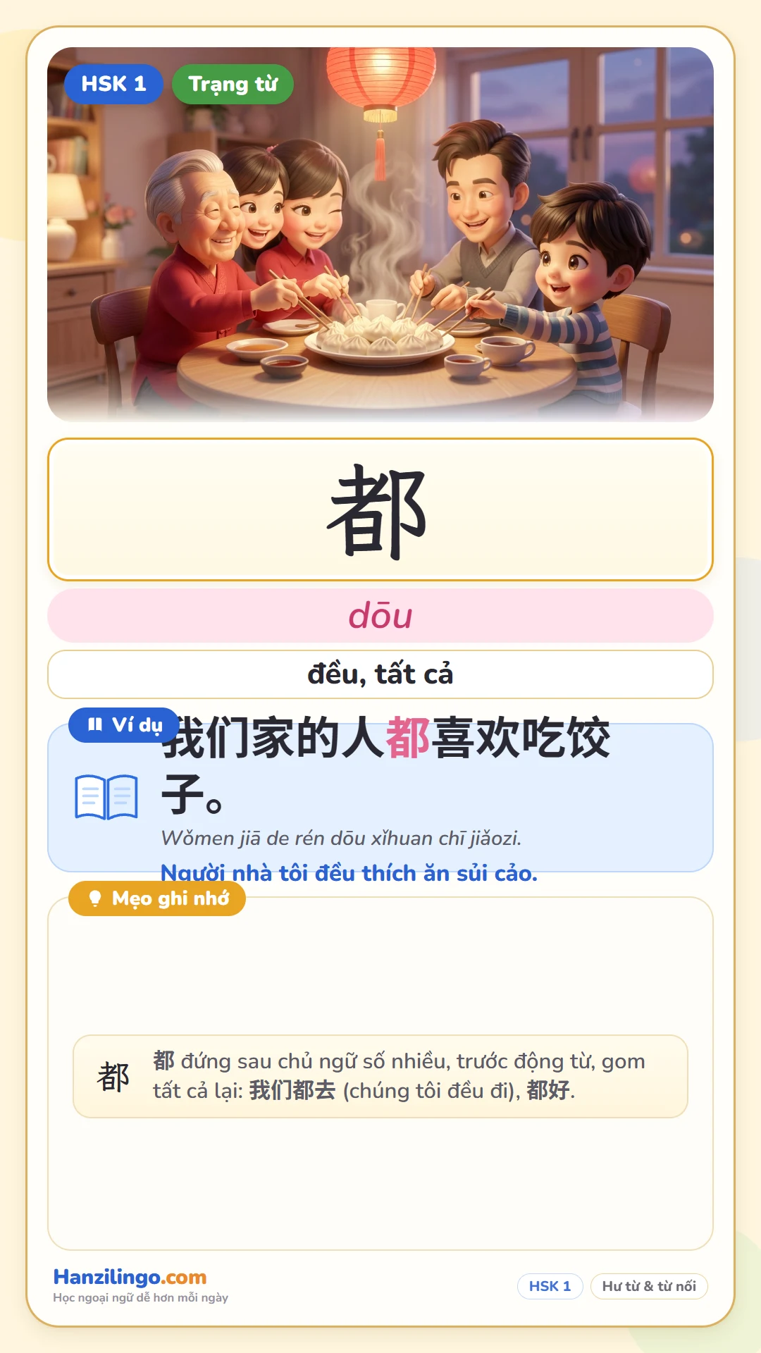 都 dōu — đều